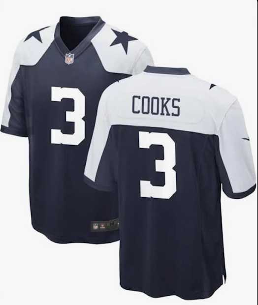 Men & Women & Youth Dallas Cowboys #3 Brandin Cooks Navy Navy Thanksgiving Limited Football Stitched Jersey->chicago bears->NFL Jersey